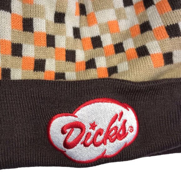 DICKS Beanie Hat Warm Cap.  Orange Brown.  Thick Knit.  Adult Size. - Picture 7 of 8